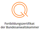 Fortbildungszertifikat der Bundesrechtsanwaltskammer